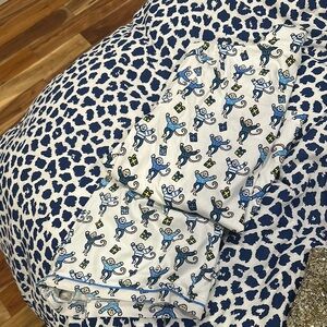 Blue and White Monkey Print LIMITED EDITION ROLLER RABBITS